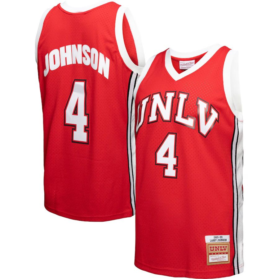 UNLV Rebels Larry Johnson 1991-92 Red Men's Mitchell & Ness College Vault Jersey