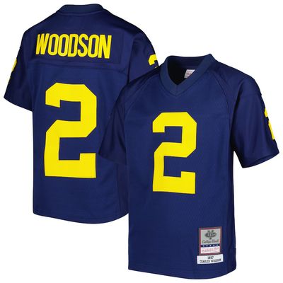 Michigan Wolverines Charles Woodson 1997 Men’s NCAA Blue Mitchell & Ness Jersey