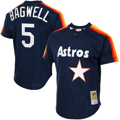 Houston Astros Jeff Bagwell 1991 Men's Blue Mitchell & Ness Mesh Jersey