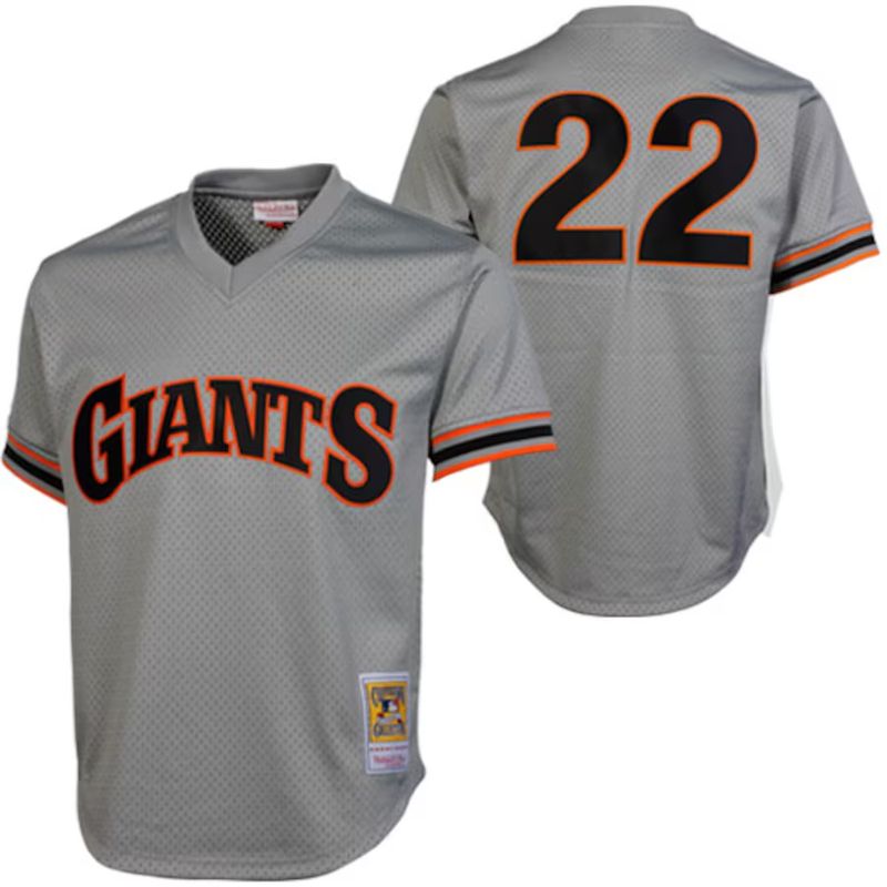 San Francisco Giants Will Clark 1989 Men's Red Mitchell & Ness BP Jersey
