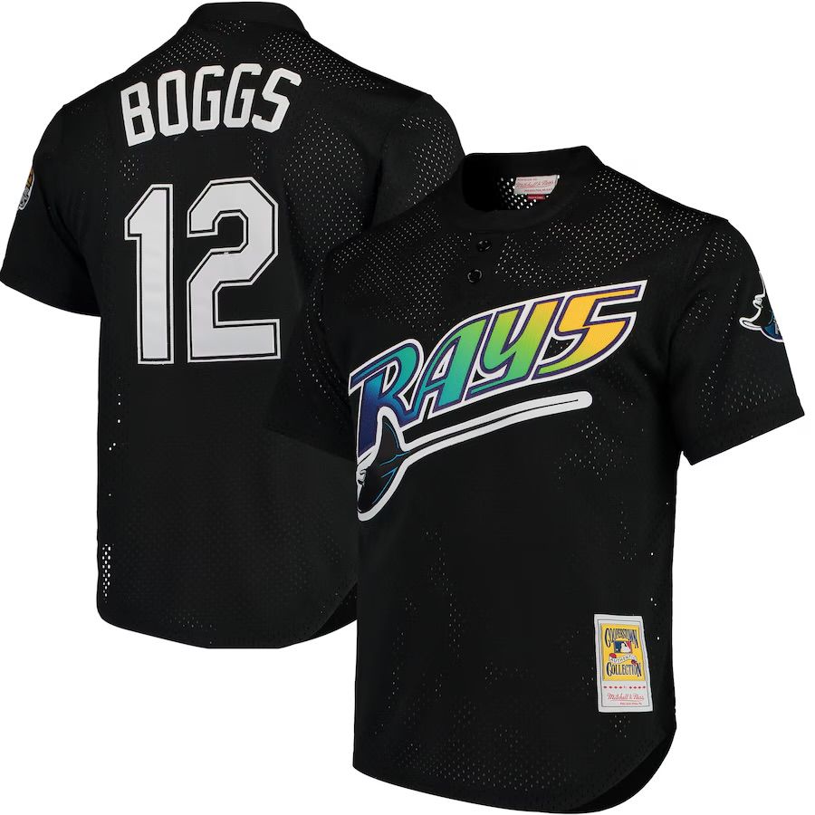 Tampa Bay Rays Wade Boggs 1998 Men's Mitchell & Ness BP Jersey