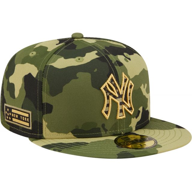 New York Yankees Men’s 2022 New Era Armed Forces Day 59Fifty Fitted Camo Hat
