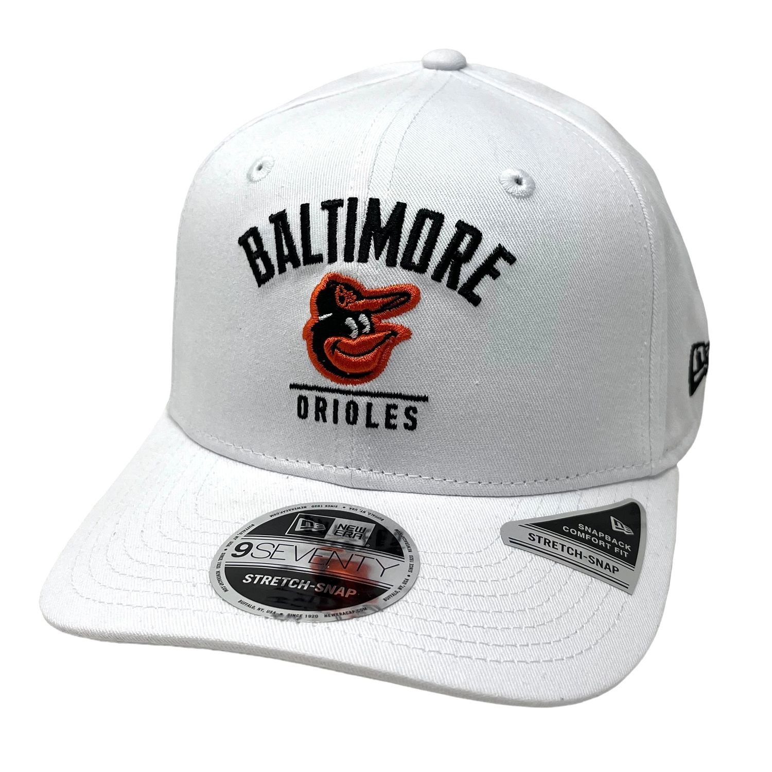 Baltimore Orioles Men's White New Era MLB 9Seventy Stretch-Snap Hat