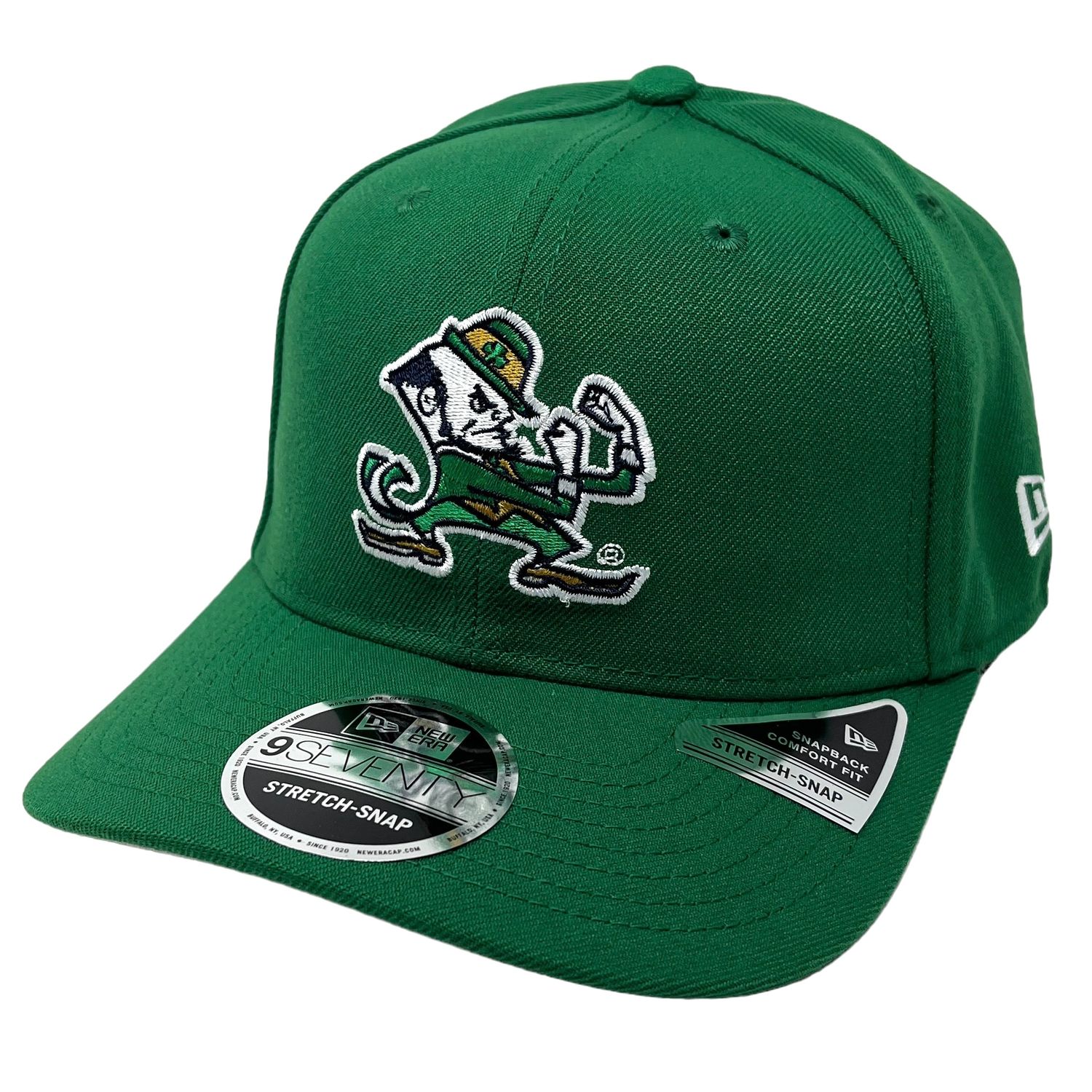 Notre Dame Fighting Irish Men's Green New Era NCAA 9Seventy Stretch-Snap Hat