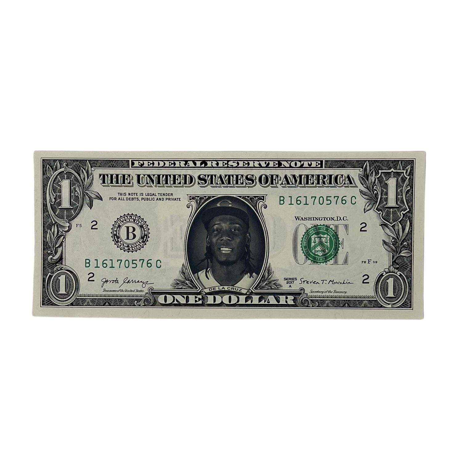 Elly De La Cruz Famous Face Dollar Bill