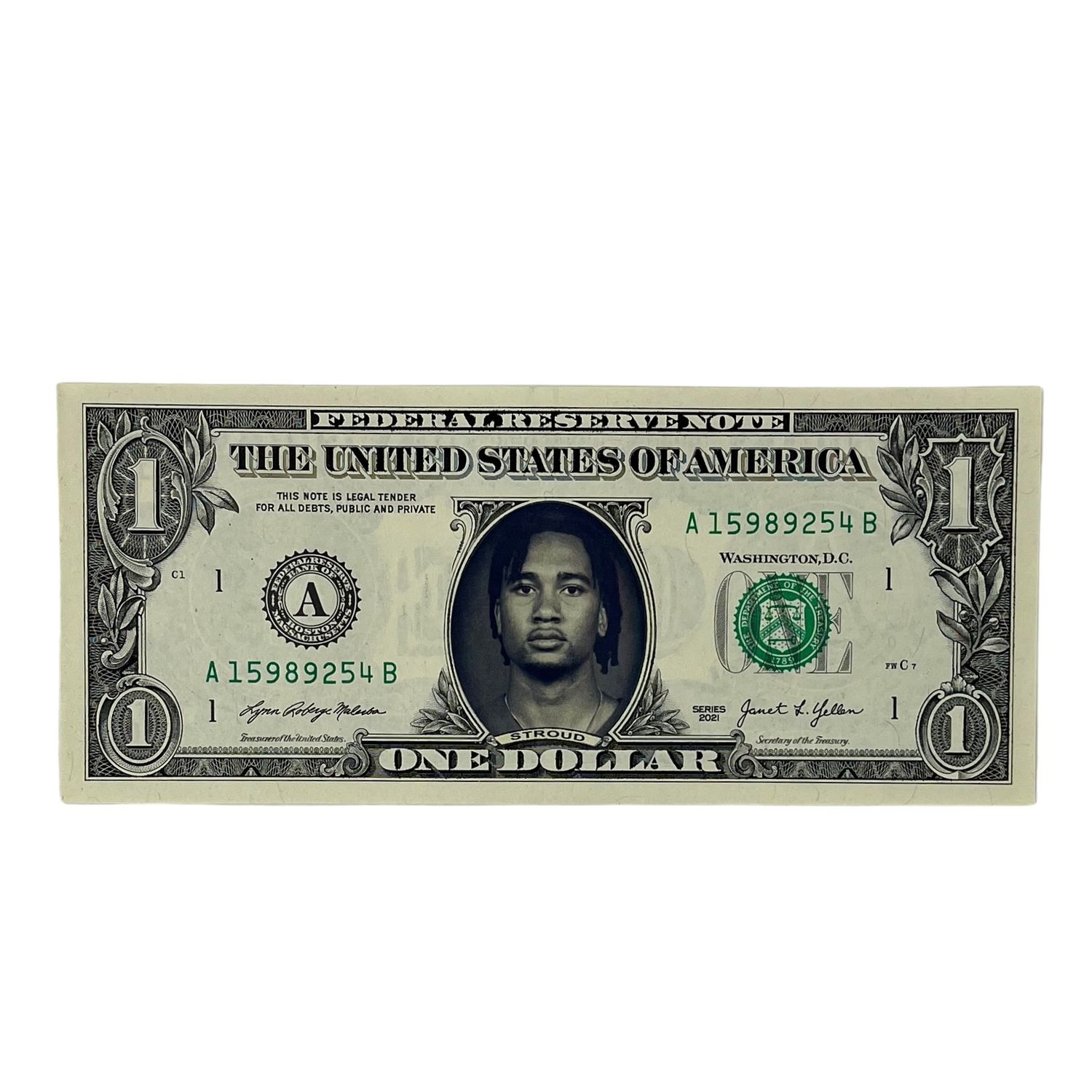 C.J. Stroud Famous Face Dollar Bill