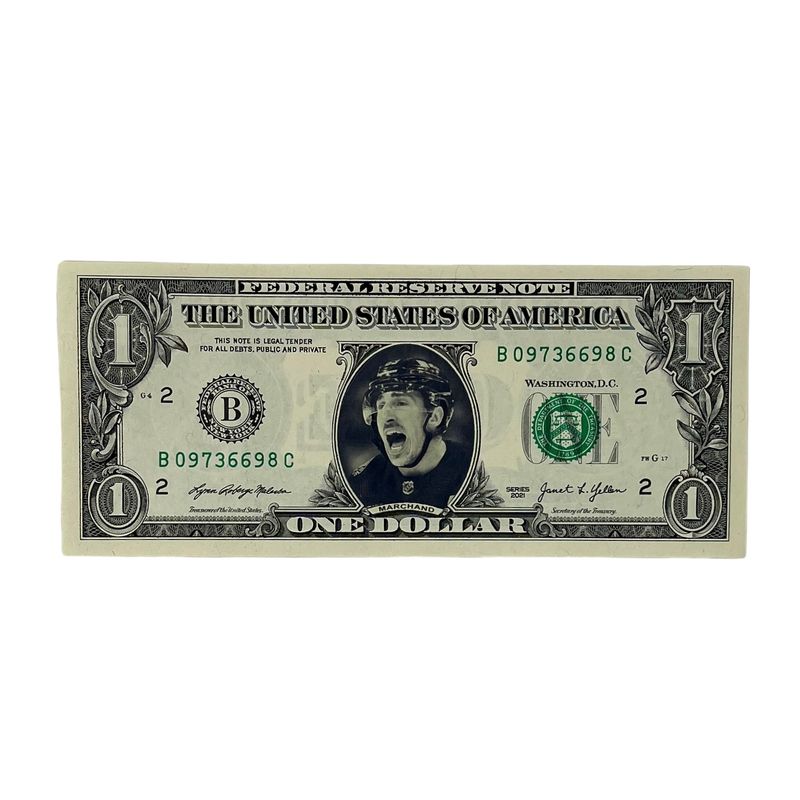 Brad Marchand Famous Face Dollar Bill
