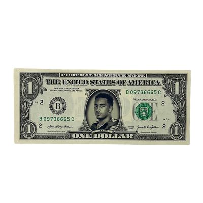 Jordan Love Famous Face Dollar Bill Jordan Love Famous Face Dollar Bill