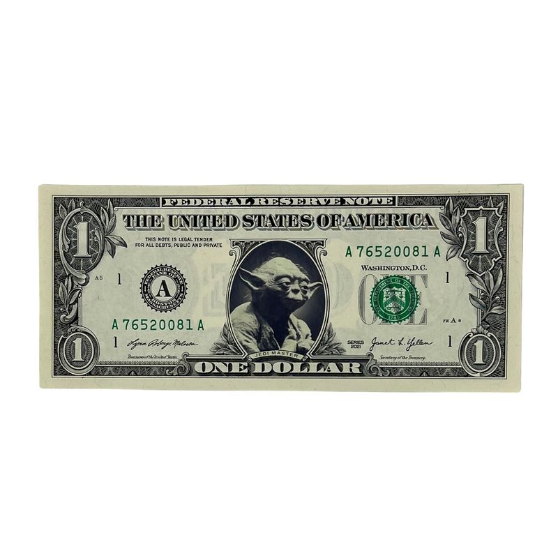 Yoda Famous Face Dollar Bill