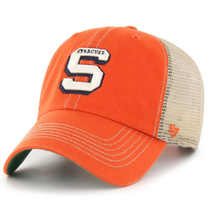Syracuse Orange Men’s Orange Mesh 47 Brand Clean Up Adjustable Hat
