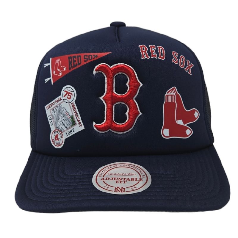 Boston Red Sox Men’s Mitchell & Ness Overload Trucker Snapback Hat