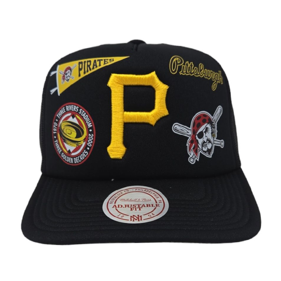 Pittsburgh Pirates Men’s Mitchell & Ness Overload Trucker Snapback Hat