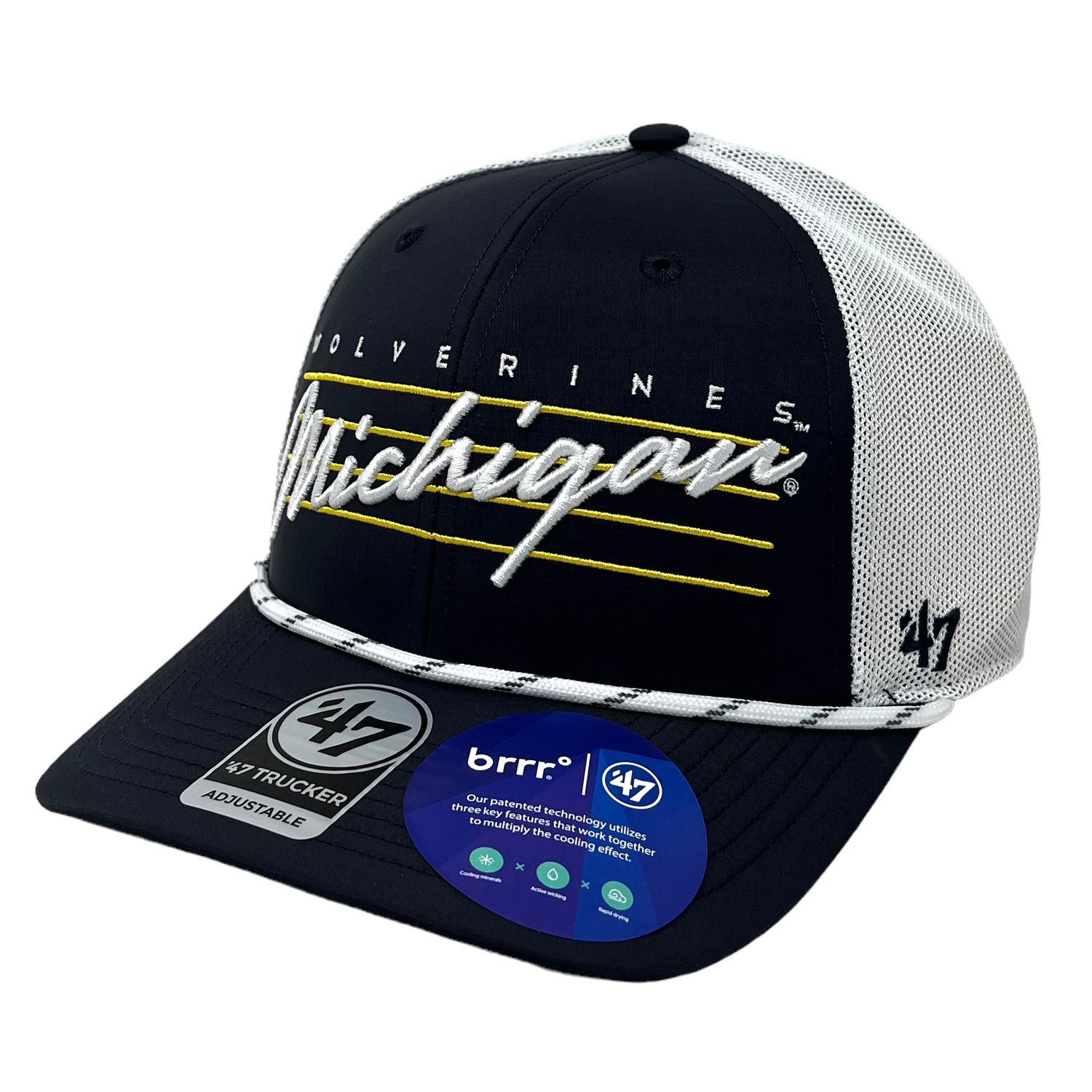 Michigan Wolverines Men’s Blue 47 Brand Trucker Adjustable Hat