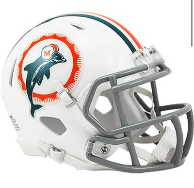 Miami Dolphins Riddell Retro Tribute Speed Mini Helmet