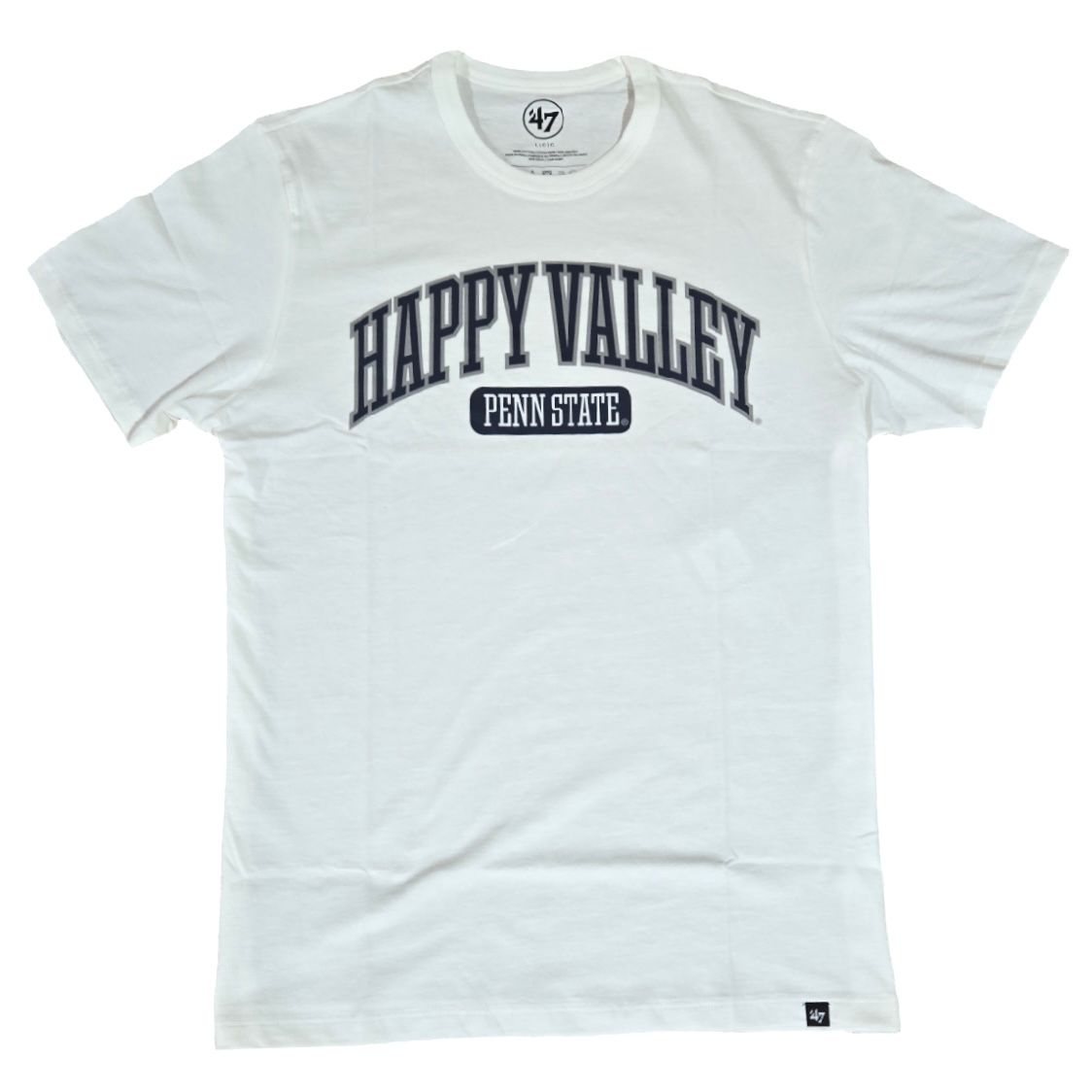 Penn State Nittany Lions Men’s Happy Valley White Wash 47 Brand T-Shirt