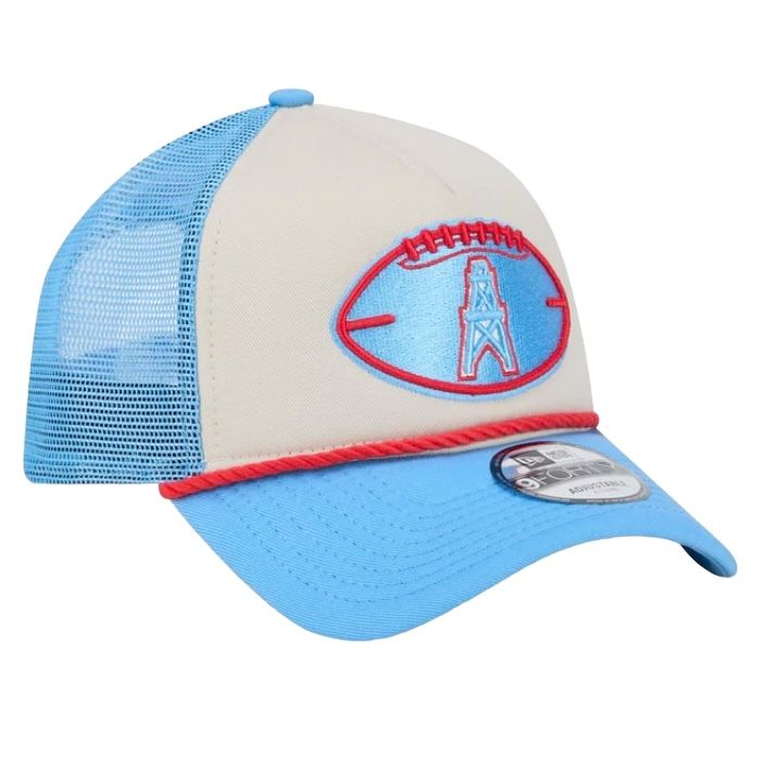 Houston Oilers Men’s 2024 Historic Sideline New Era 9Forty A-Frame Snapback Hat