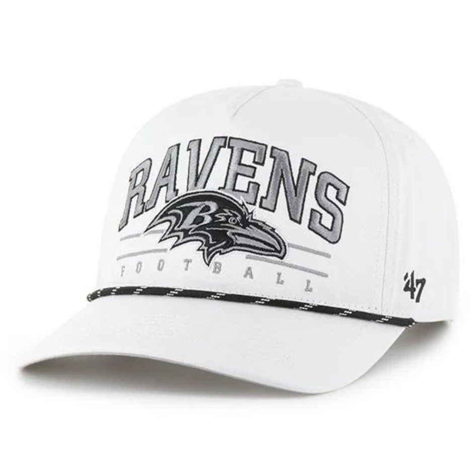 Baltimore Ravens Men’s White Roscoe Speckle 47 Hitch Snapback Hat