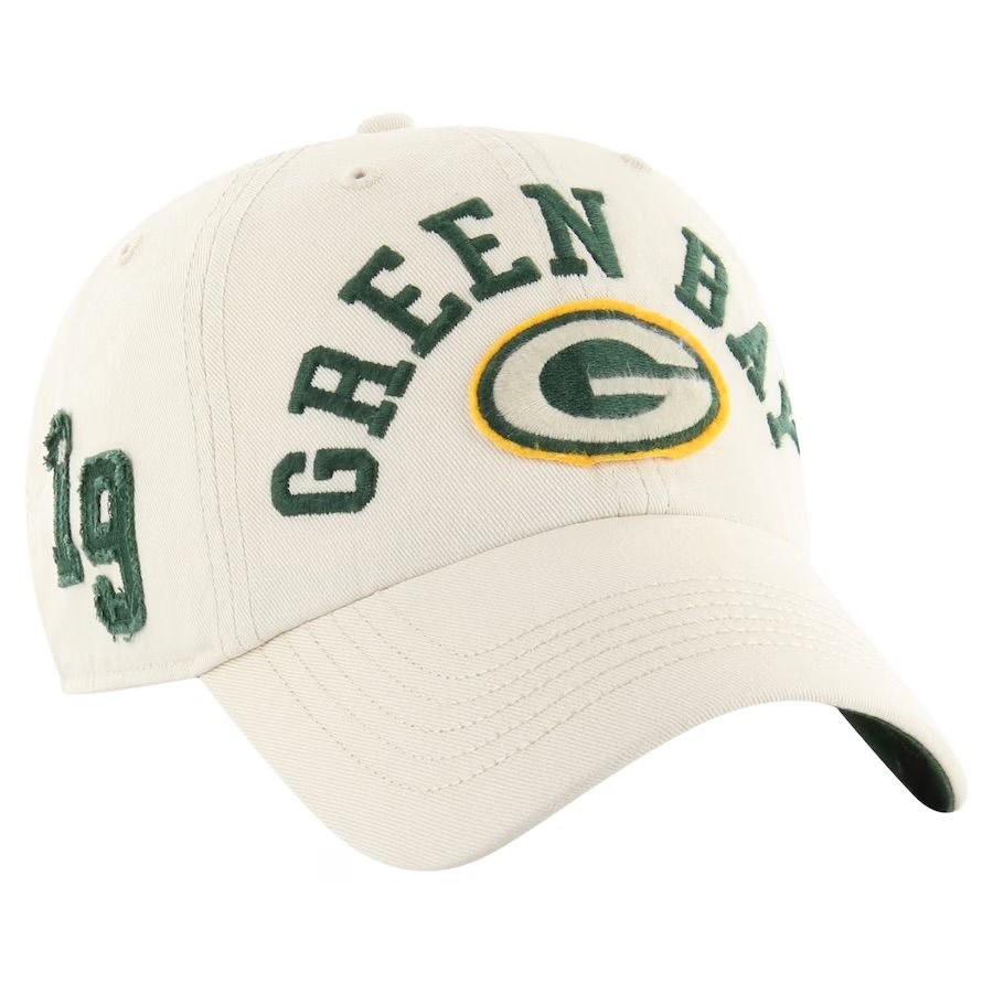 Green Bay Packers Men's Cream Faber 47 Brand Clean Up Adjustable Hat