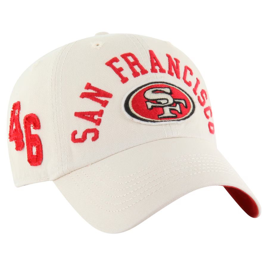 San Francisco 49ers Men's Cream Faber 47 Brand Clean Up Adjustable Hat