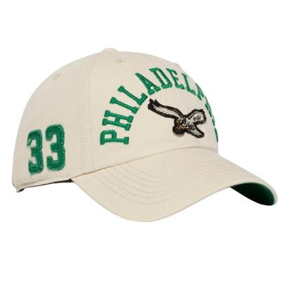 Philadelphia Eagles Men's Historic Cream Faber 47 Brand Clean Up Adjustable Hat