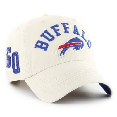 Buffalo Bills Men's Cream Faber 47 Brand Clean Up Adjustable Hat