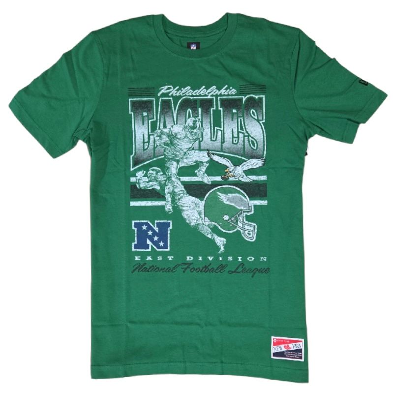 Philadelphia Eagles Men’s Green New Era Retro T-Shirt