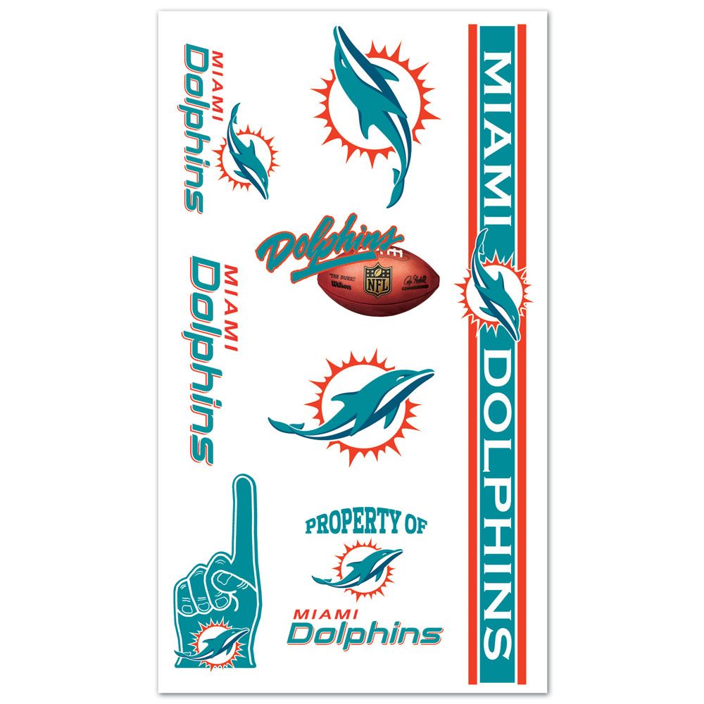 Miami Dolphins Temporary Tattoos