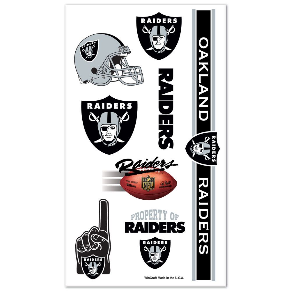 Las Vegas Raiders Temporary Tattoos