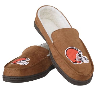 Cleveland Browns Men's FOCO NFL Football Team Logo Moccasin Slippers