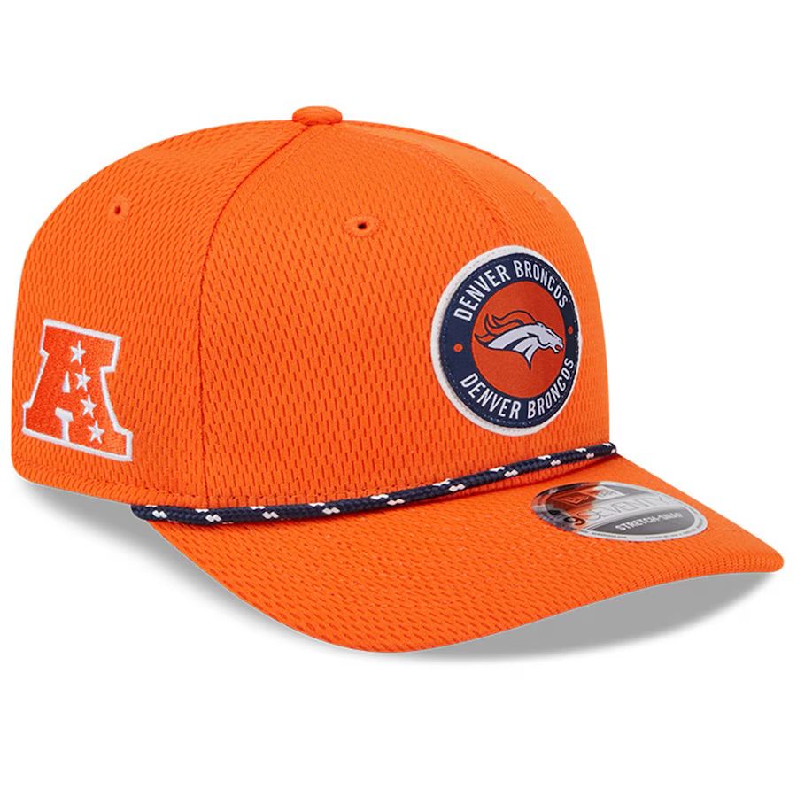 Denver Broncos Men's New Era Orange 2024 Sideline 9SEVENTY Stretch-Snap Hat