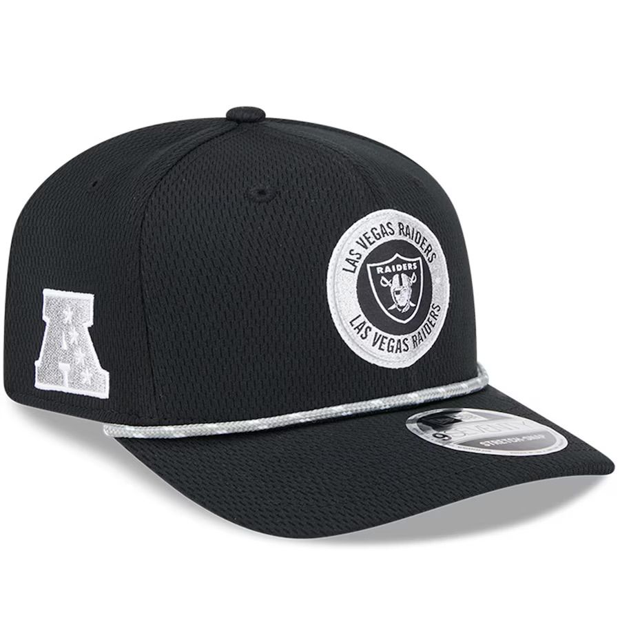 Las Vegas Raiders Men's New Era Black 2024 Sideline 9SEVENTY Stretch-Snap Hat