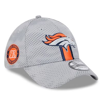 Denver Broncos Men's New Era Gray 2024 Sideline 39THIRTY Flex Hat