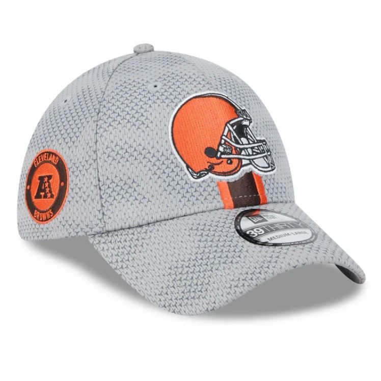 Cleveland Browns Men's New Era Gray 2024 Sideline 39THIRTY Flex Hat