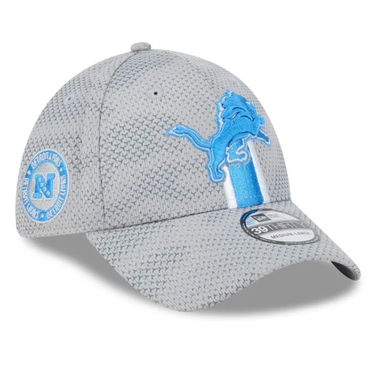 Detroit Lions Men's New Era Gray 2024 Sideline 39THIRTY Flex Hat