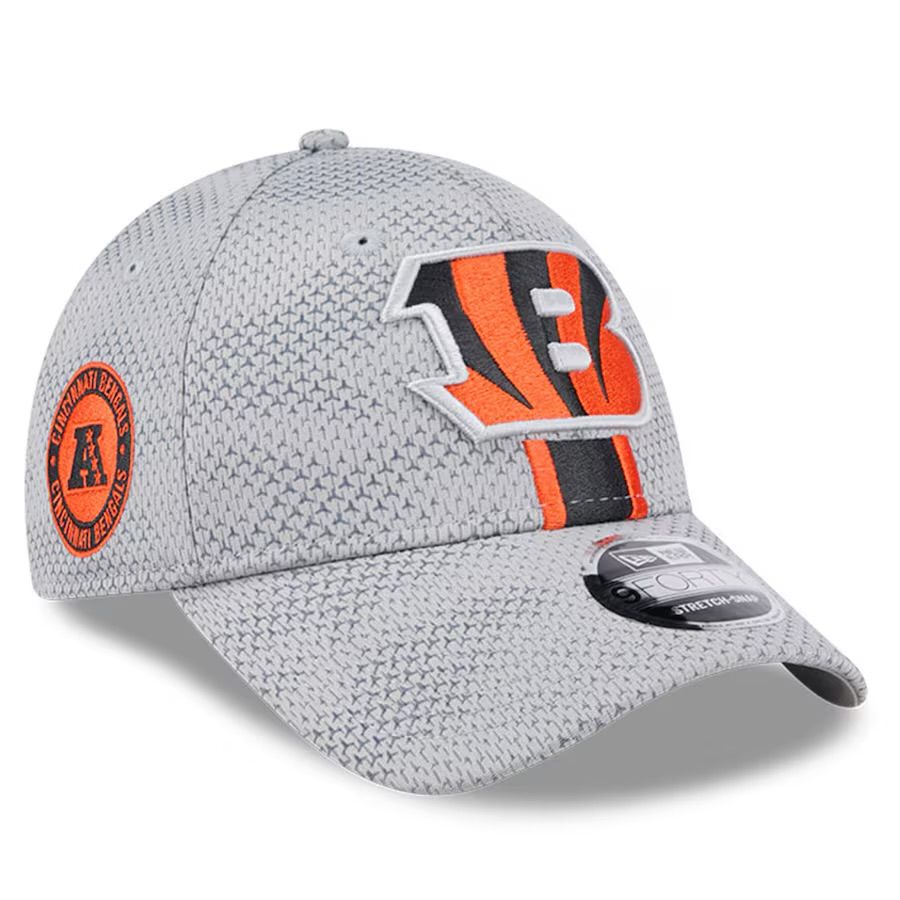 Cincinnati Bengals Men's New Era Gray 2024 Sideline 9FORTY Stretch-Snap Hat