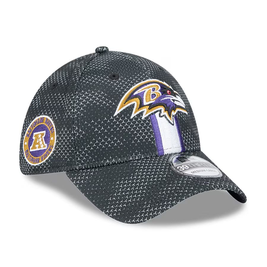 Baltimore Ravens Men's New Era Black 2024 Sideline 39THIRTY Flex Hat