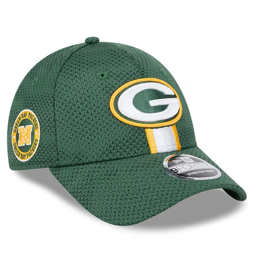 Green Bay Packers Men's New Era Green 2024 Sideline 9FORTY Stretch-Snap Hat