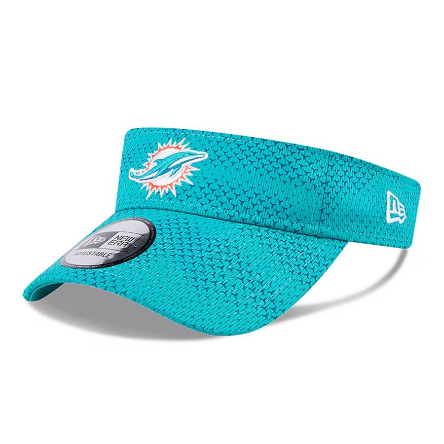 Miami Dolphins Men’s New Era Aqua 2024 Sideline Visor