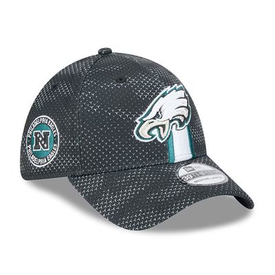 Philadelphia Eagles Men's New Era Black 2024 Sideline 39THIRTY Flex Hat