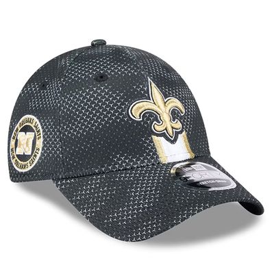 New Orleans Saints Men's New Era Black 2024 Sideline 9FORTY Stretch-Snap Hat