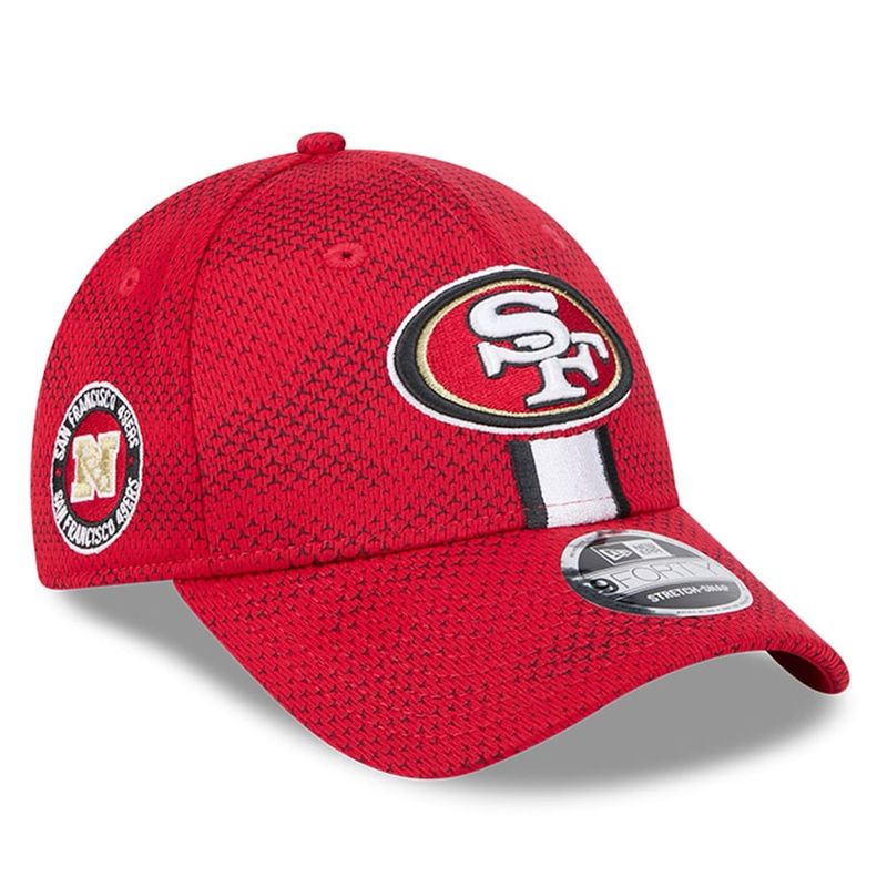 San Francisco 49ers Men's New Era Red 2024 Sideline 9FORTY Stretch-Snap Hat