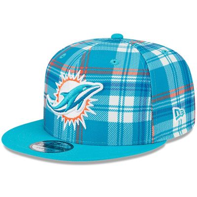 Miami Dolphins Men's New Era Aqua 2024 Sideline Statement 9FIFTY Snapback Hat