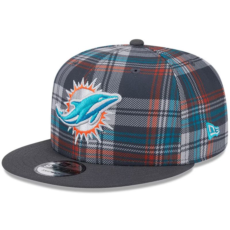 Miami Dolphins Men's New Era Gray 2024 Sideline Statement 9FIFTY Snapback Hat