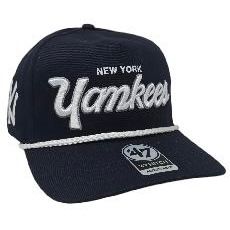 New York Yankees Men’s Navy Overhand Script 47 Hitch Snapback Hat