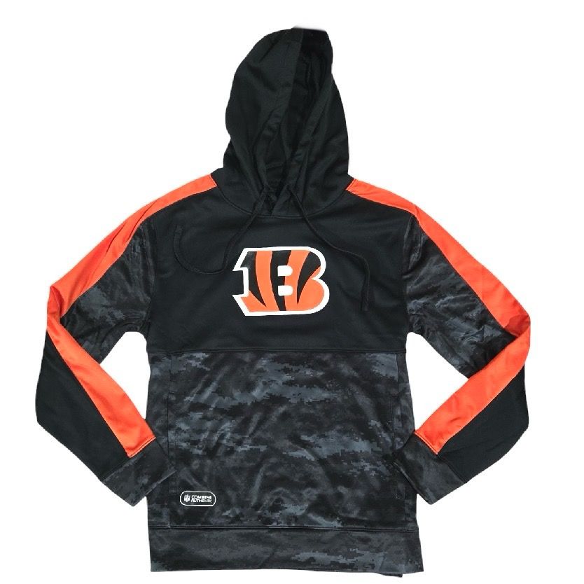 Cincinnati Bengals Men’s Black Team Apparel Pixel Pullover Hoodie