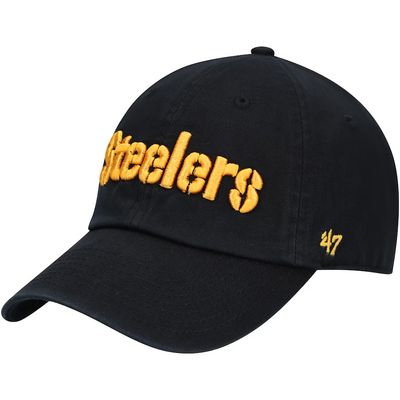 Pittsburgh Steelers Men’s Stencil 47 Clean Up Adjustable Hat