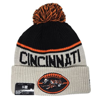 Cincinnati Bengals Men’s Historic Gray New Era 2024 Knit Pom Hat