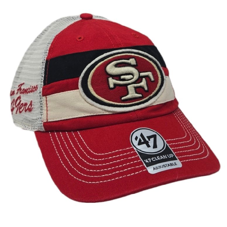 San Francisco 49ers Men's Red 47 Brand Clean Up Adjustable Hat San Francisco 49ers Men's Red 47 Brand Clean Up Adjustable Hat