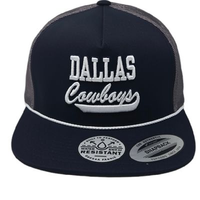 Dallas Cowboys Men's Navy Tailswoop Rope Trucker Yupoong Snapback Hat
