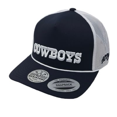 Dallas Cowboys Men's Navy Wordmark Rope Trucker Yupoong Snapback Hat